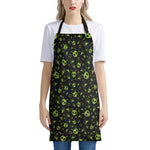 Cute Green Alien Pattern Print Apron