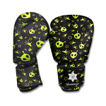 Cute Green Alien Pattern Print Boxing Gloves