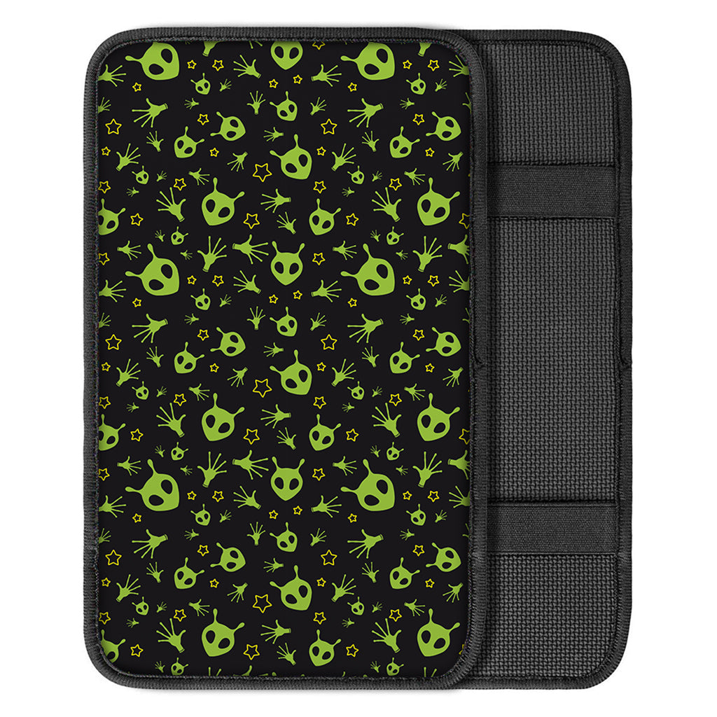 Cute Green Alien Pattern Print Car Center Console Cover