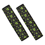 Cute Green Alien Pattern Print Car Seat Belt Covers