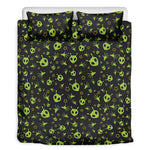 Cute Green Alien Pattern Print Duvet Cover Bedding Set