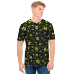 Cute Green Alien Pattern Print Men's T-Shirt