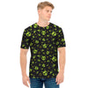 Cute Green Alien Pattern Print Men's T-Shirt