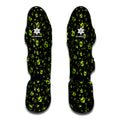 Cute Green Alien Pattern Print Muay Thai Shin Guards