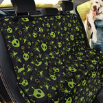 Cute Green Alien Pattern Print Pet Car Back Seat Cover