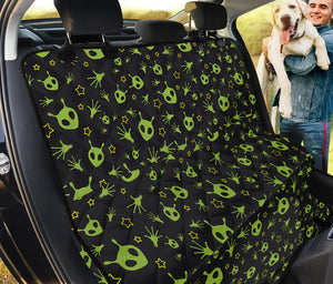 Cute Green Alien Pattern Print Pet Car Back Seat Cover