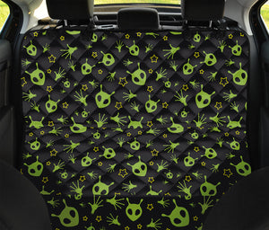 Cute Green Alien Pattern Print Pet Car Back Seat Cover