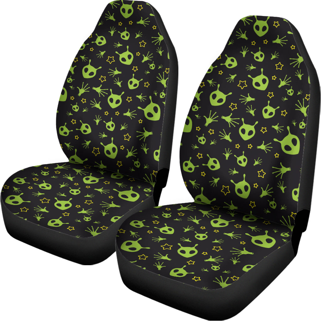 Cute Green Alien Pattern Print Universal Fit Car Seat Covers