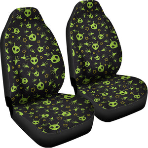 Cute Green Alien Pattern Print Universal Fit Car Seat Covers