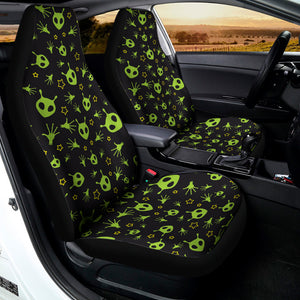 Cute Green Alien Pattern Print Universal Fit Car Seat Covers