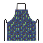 Cute Green Alien UFO Print Apron