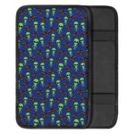 Cute Green Alien UFO Print Car Center Console Cover