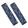 Cute Green Alien UFO Print Car Seat Belt Covers