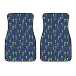 Cute Green Alien UFO Print Front Car Floor Mats