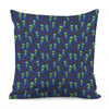 Cute Green Alien UFO Print Pillow Cover