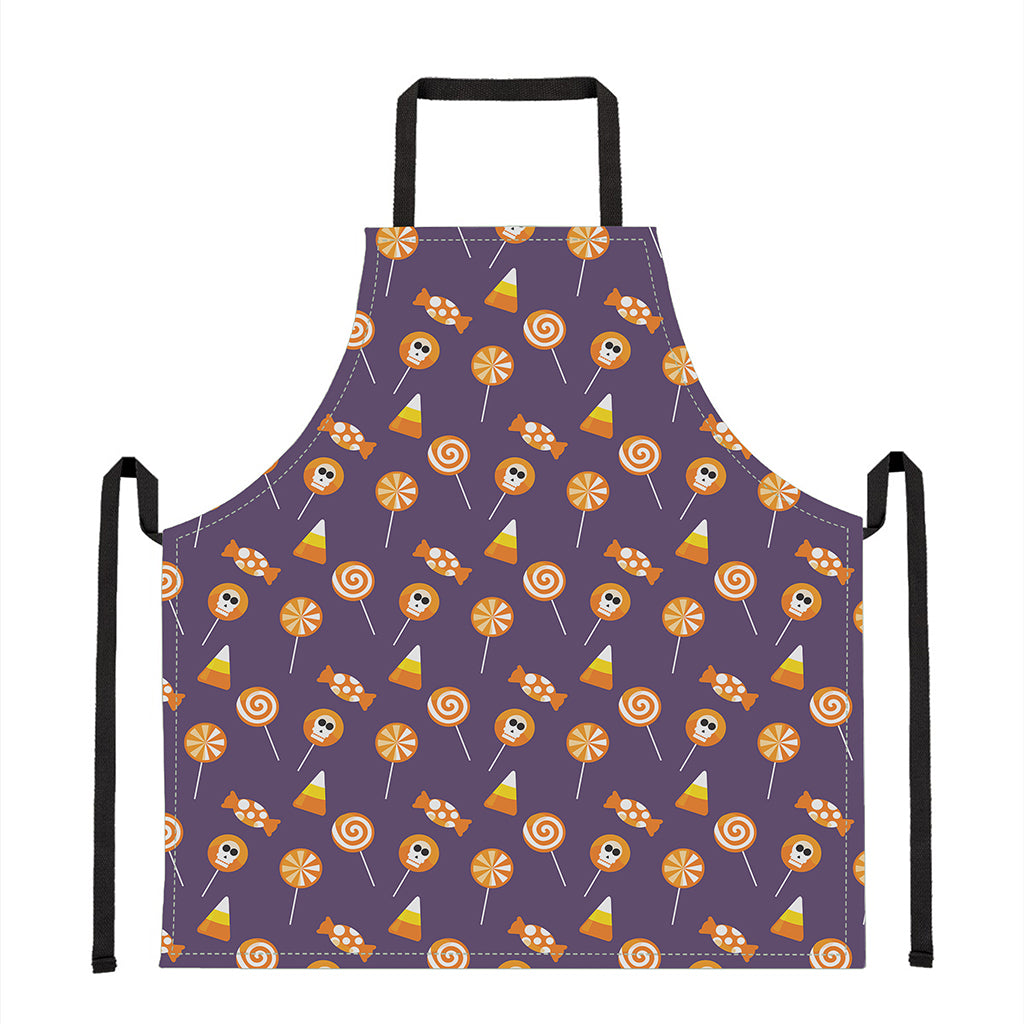 Cute Halloween Candy Pattern Print Apron