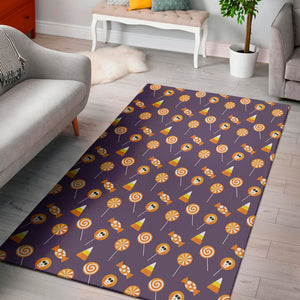 Cute Halloween Candy Pattern Print Area Rug