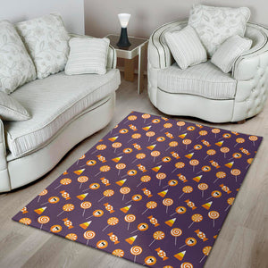 Cute Halloween Candy Pattern Print Area Rug