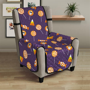 Cute Halloween Candy Pattern Print Armchair Protector