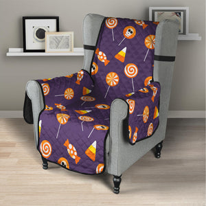 Cute Halloween Candy Pattern Print Armchair Protector