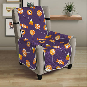 Cute Halloween Candy Pattern Print Armchair Protector