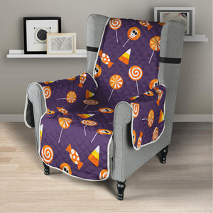 Cute Halloween Candy Pattern Print Armchair Protector