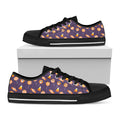 Cute Halloween Candy Pattern Print Black Low Top Sneakers