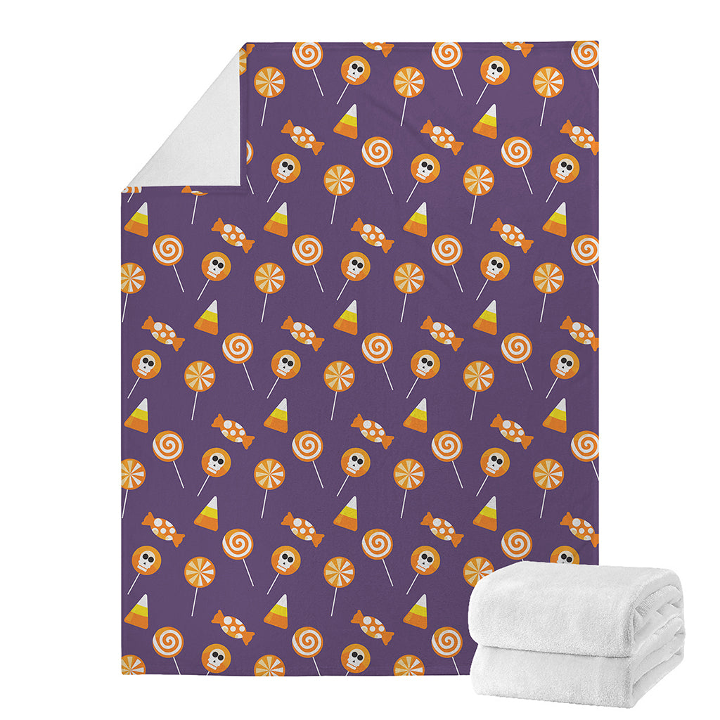 Cute Halloween Candy Pattern Print Blanket