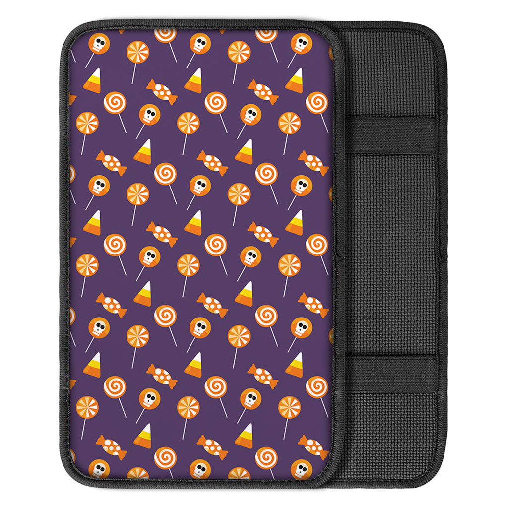 Cute Halloween Candy Pattern Print Car Center Console Cover