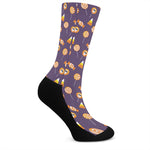 Cute Halloween Candy Pattern Print Crew Socks