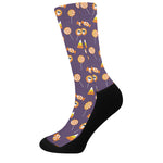 Cute Halloween Candy Pattern Print Crew Socks