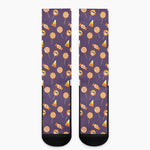 Cute Halloween Candy Pattern Print Crew Socks