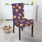 Cute Halloween Candy Pattern Print Dining Chair Slipcover