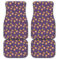 Cute Halloween Candy Pattern Print Front and Back Car Floor Mats