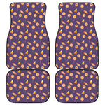 Cute Halloween Candy Pattern Print Front and Back Car Floor Mats