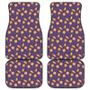 Cute Halloween Candy Pattern Print Front and Back Car Floor Mats