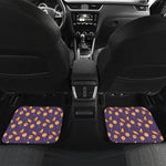 Cute Halloween Candy Pattern Print Front and Back Car Floor Mats