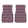 Cute Halloween Candy Pattern Print Front Car Floor Mats