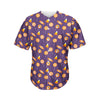 Cute Halloween Candy Pattern Print Men's Baseball Jersey