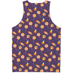 Cute Halloween Candy Pattern Print Men's Tank Top