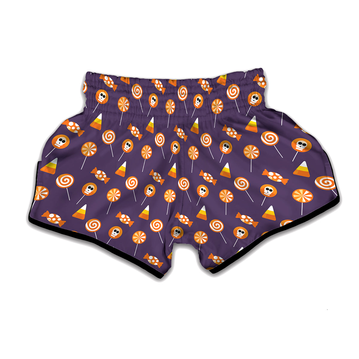 Cute Halloween Candy Pattern Print Muay Thai Boxing Shorts