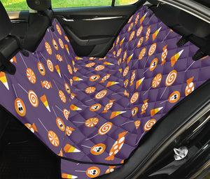 Cute Halloween Candy Pattern Print Pet Car Back Seat Cover