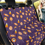 Cute Halloween Candy Pattern Print Pet Car Back Seat Cover