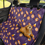 Cute Halloween Candy Pattern Print Pet Car Back Seat Cover