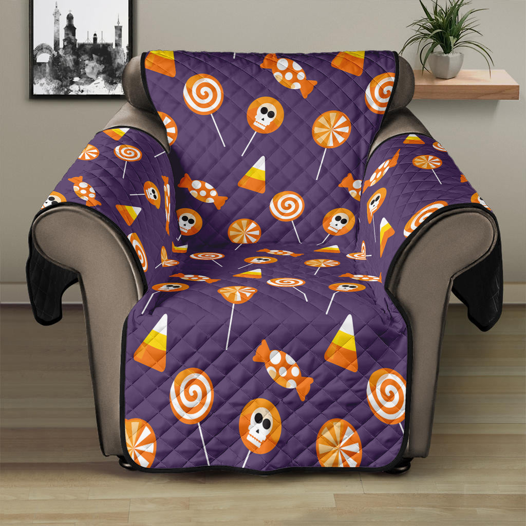 Cute Halloween Candy Pattern Print Recliner Protector