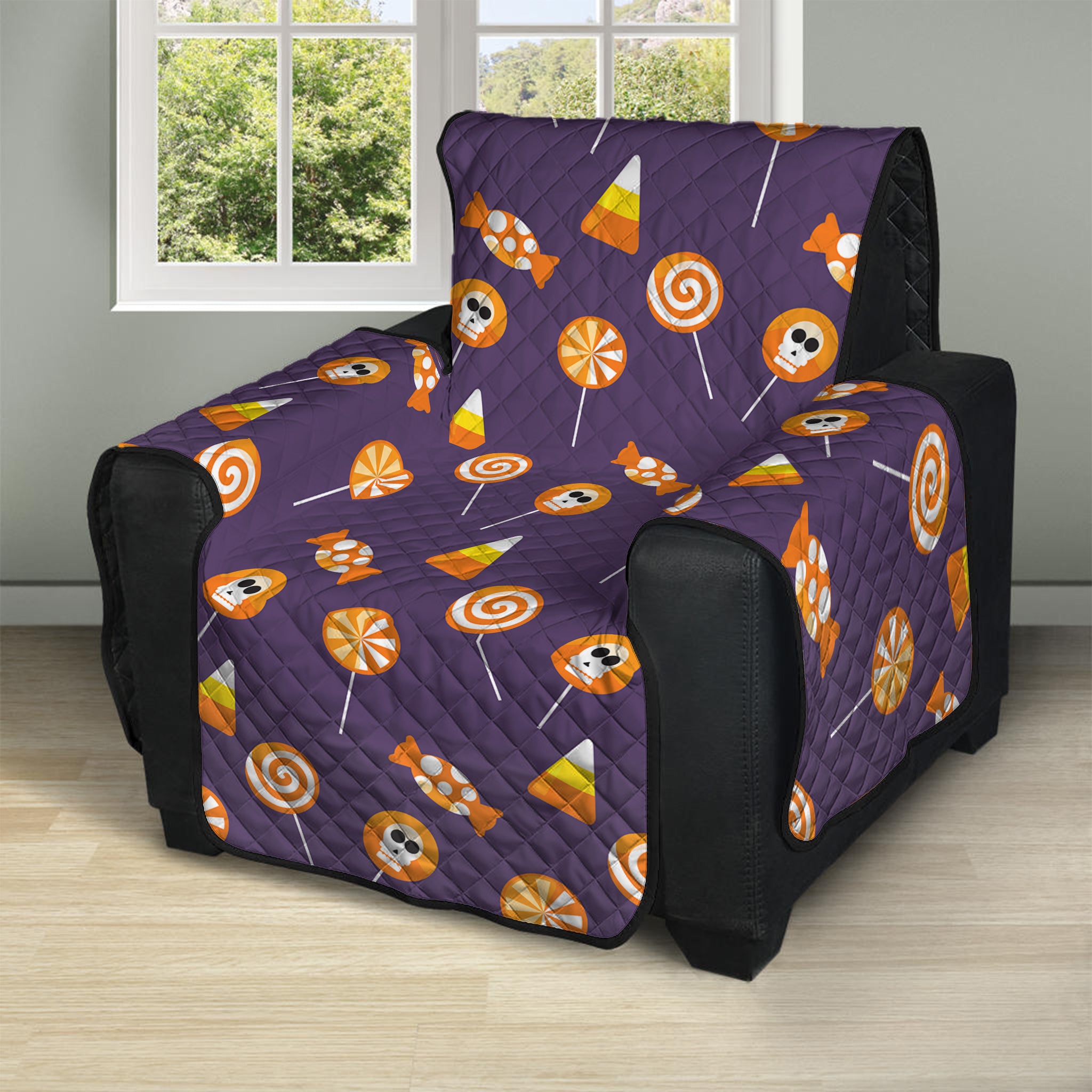 Cute Halloween Candy Pattern Print Recliner Protector