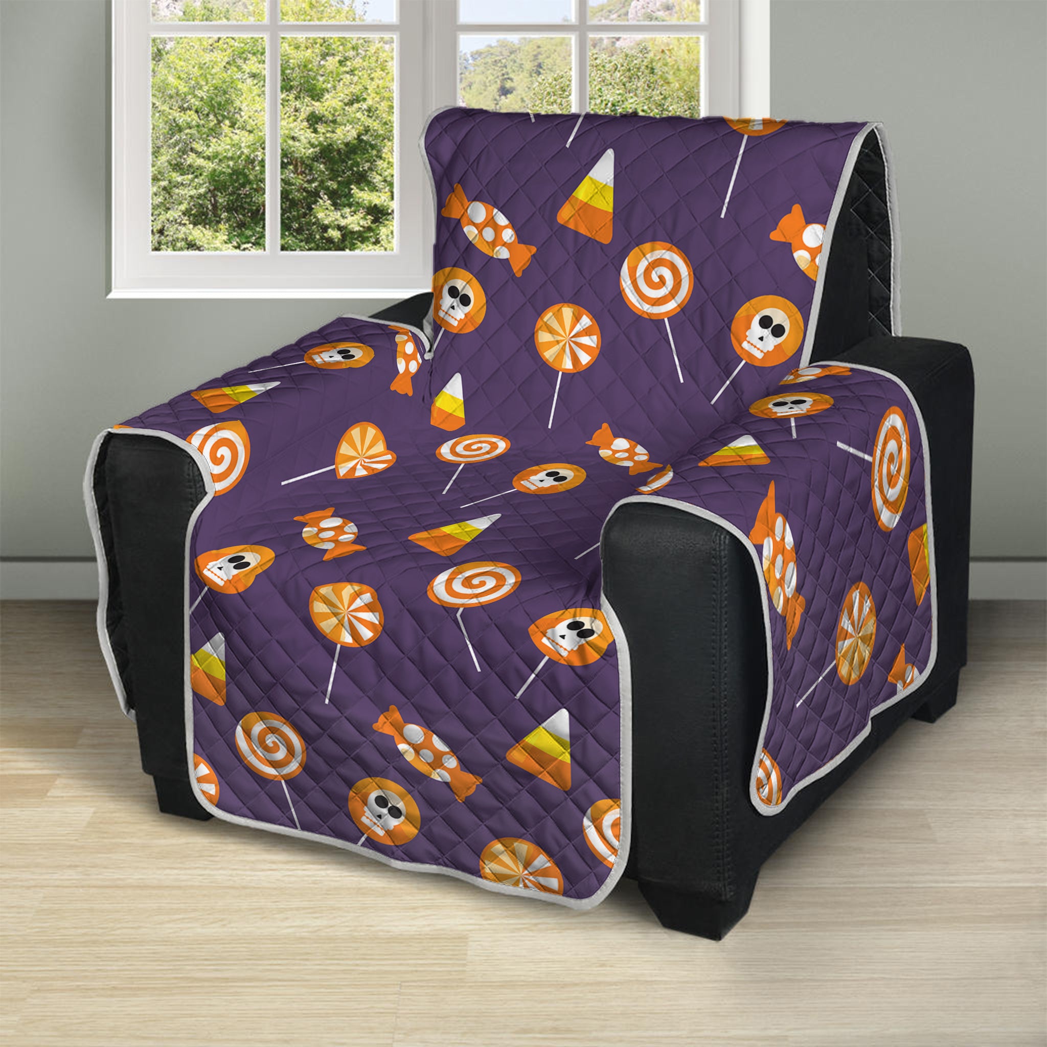 Cute Halloween Candy Pattern Print Recliner Protector