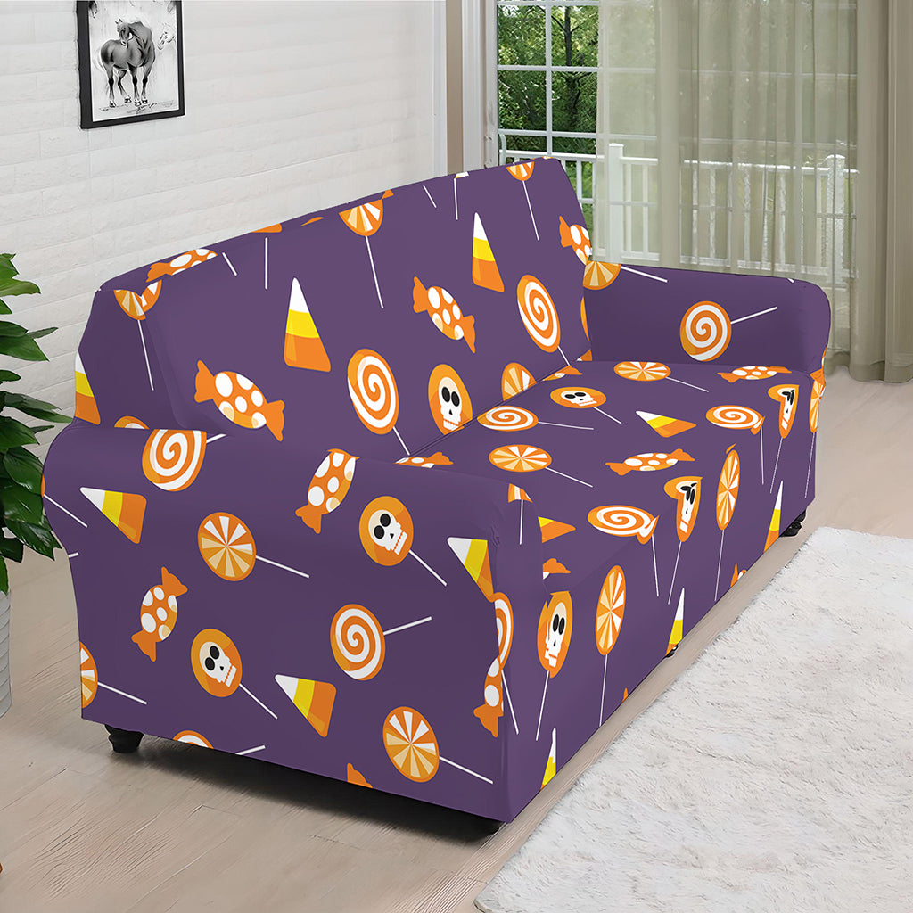 Cute Halloween Candy Pattern Print Sofa Cover