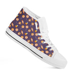 Cute Halloween Candy Pattern Print White High Top Shoes