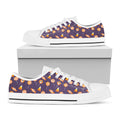 Cute Halloween Candy Pattern Print White Low Top Sneakers